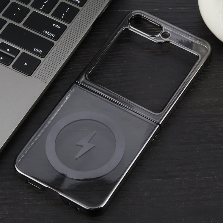 For Samsung Galaxy Z Flip5 6D Glossy Electroplated PC MagSafe Phone Case