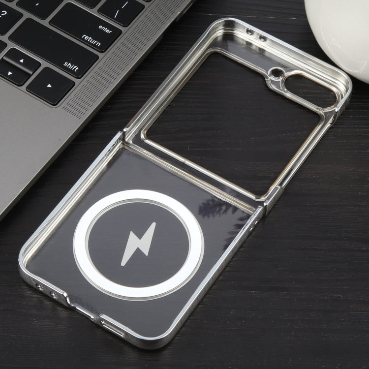 For Samsung Galaxy Z Flip5 6D Glossy Electroplated PC MagSafe Phone Case