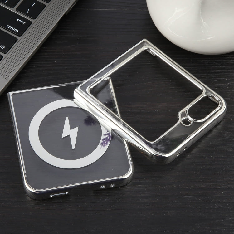 For Samsung Galaxy Z Flip5 6D Glossy Electroplated PC MagSafe Phone Case
