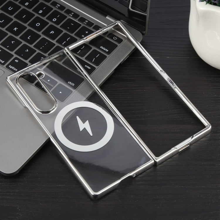 For Samsung Galaxy Z Fold3 5G 6D Glossy Electroplated PC MagSafe Phone Case