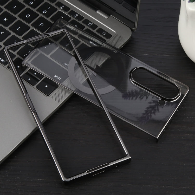 For Samsung Galaxy Z Fold4 6D Glossy Electroplated PC MagSafe Phone Case