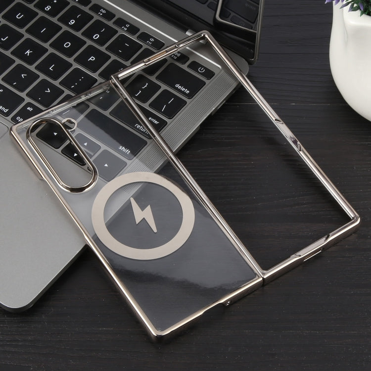 For Samsung Galaxy Z Fold5 6D Glossy Electroplated PC MagSafe Phone Case
