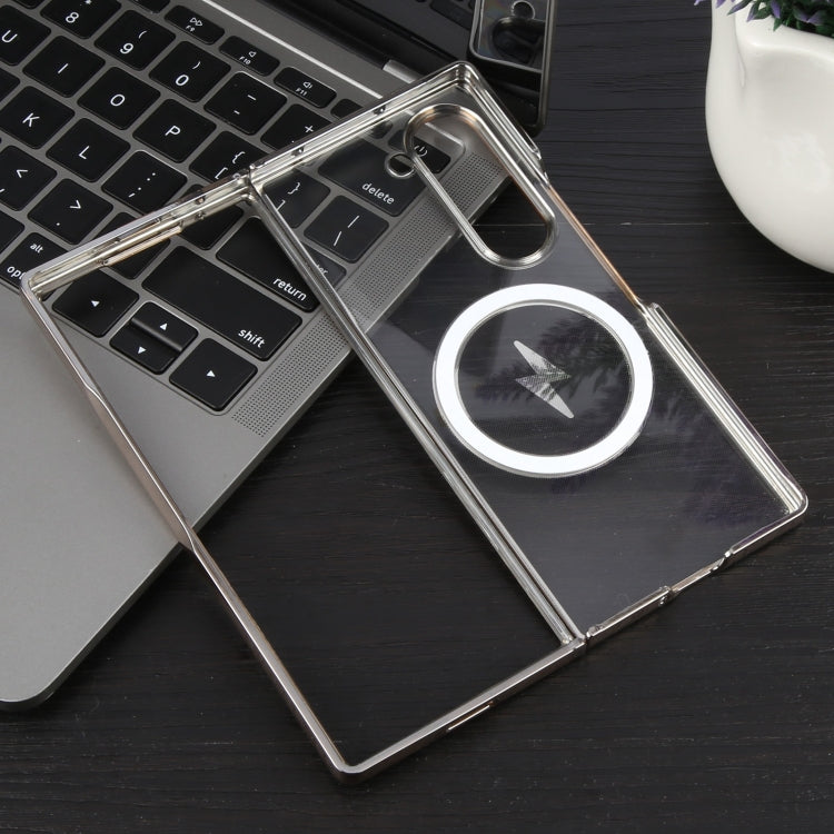 For Samsung Galaxy Z Fold5 6D Glossy Electroplated PC MagSafe Phone Case
