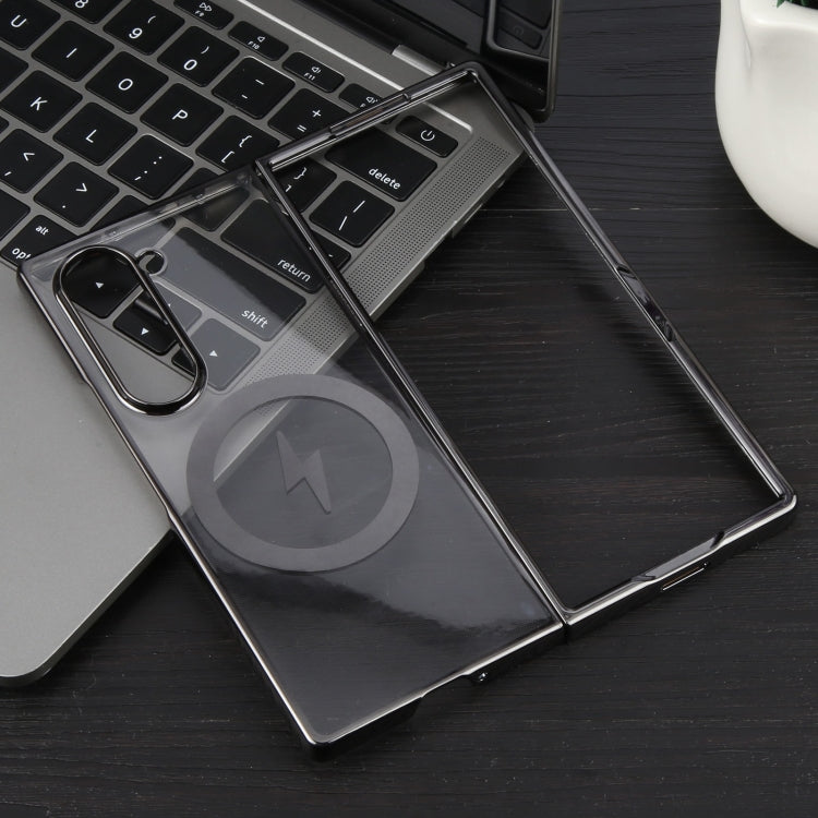 For Samsung Galaxy Z Fold6 6D Glossy Electroplated PC MagSafe Phone Case