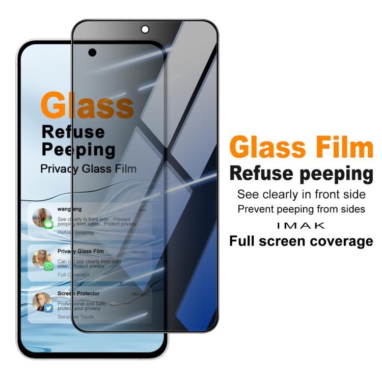 For Galaxy S24 FE 5G imak HD Full Screen Privacy Tempered Glass Protective Film