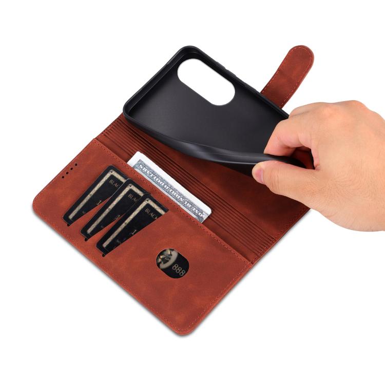 For Samsung Galaxy S25 Edge 5G AZNS Skin Feel Calf Texture Flip Leather Phone Case