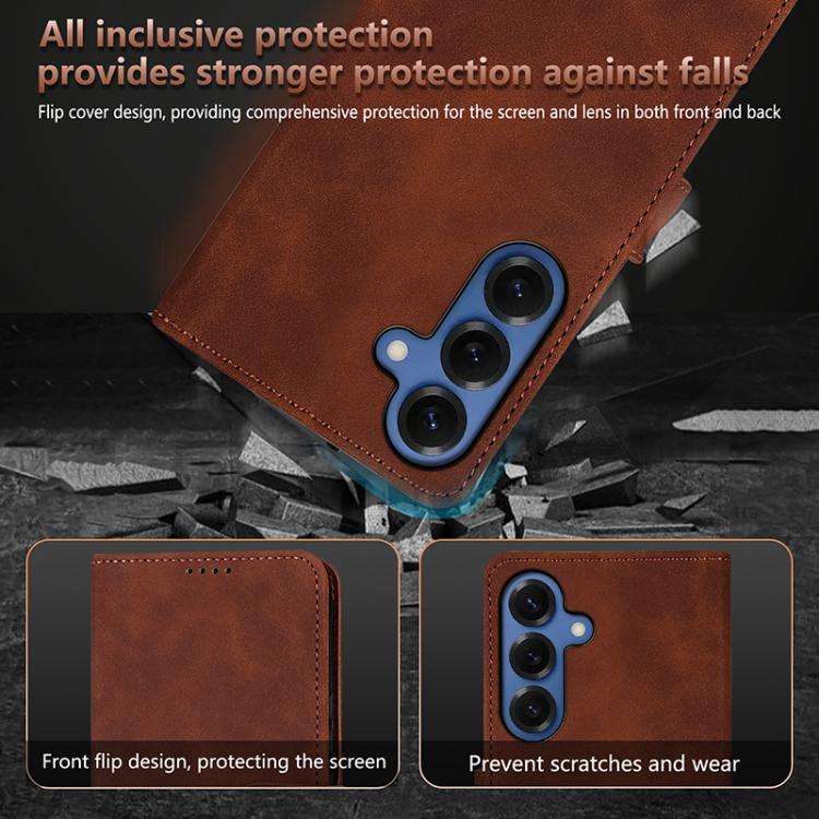 For Samsung Galaxy S26 5G AZNS Skin Feel Calf Texture Flip Leather Phone Case