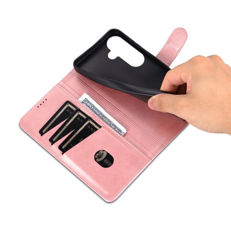 For Samsung Galaxy S26 5G AZNS Skin Feel Calf Texture Flip Leather Phone Case