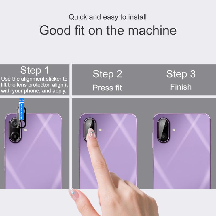 For Samsung Galaxy M17e 5G IMAK Rear Camera Lens Glass Film Black Version