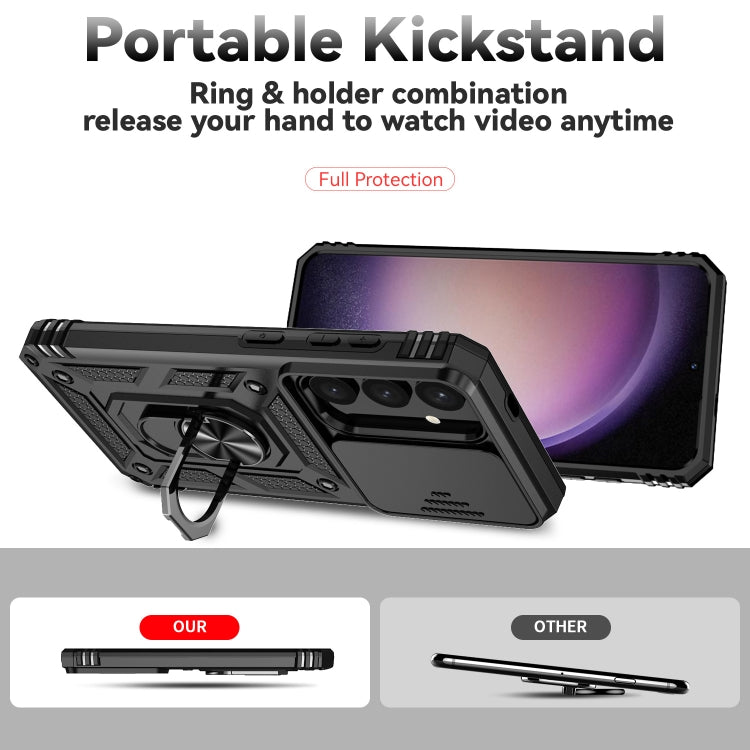 For Samsung Galaxy S25+ 5G Sliding Camshield Holder Phone Case