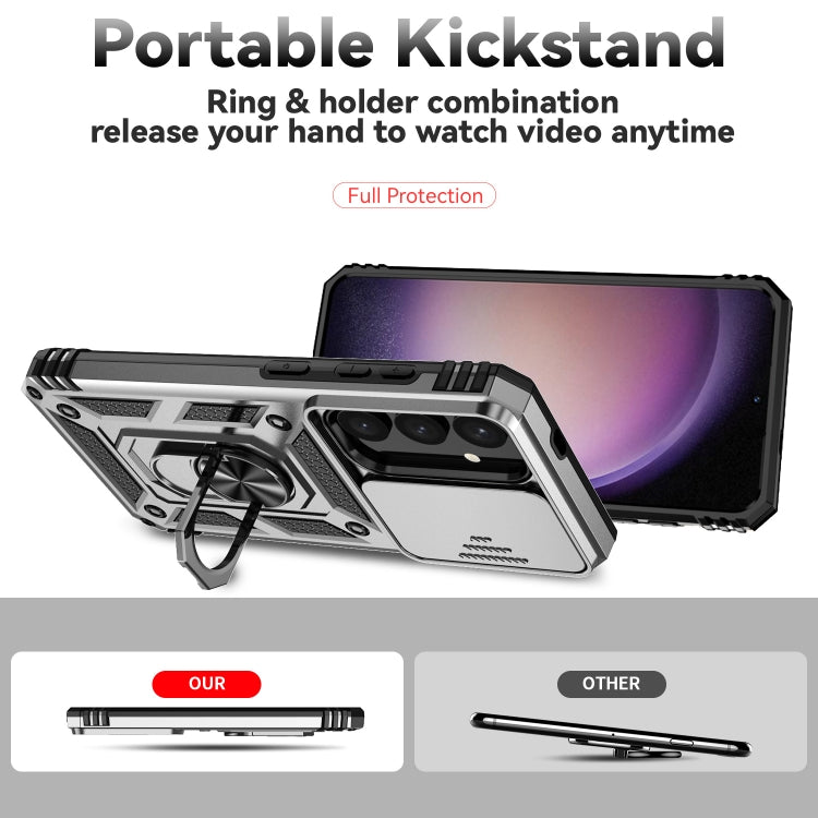 For Samsung Galaxy S25+ 5G Sliding Camshield Holder Phone Case