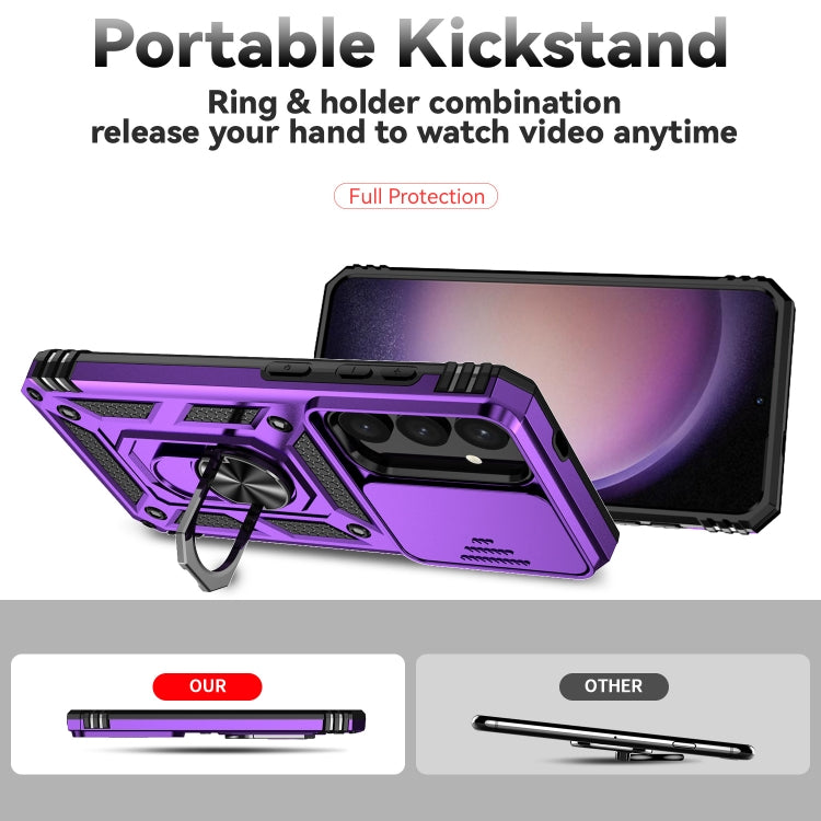 For Samsung Galaxy S25+ 5G Sliding Camshield Holder Phone Case