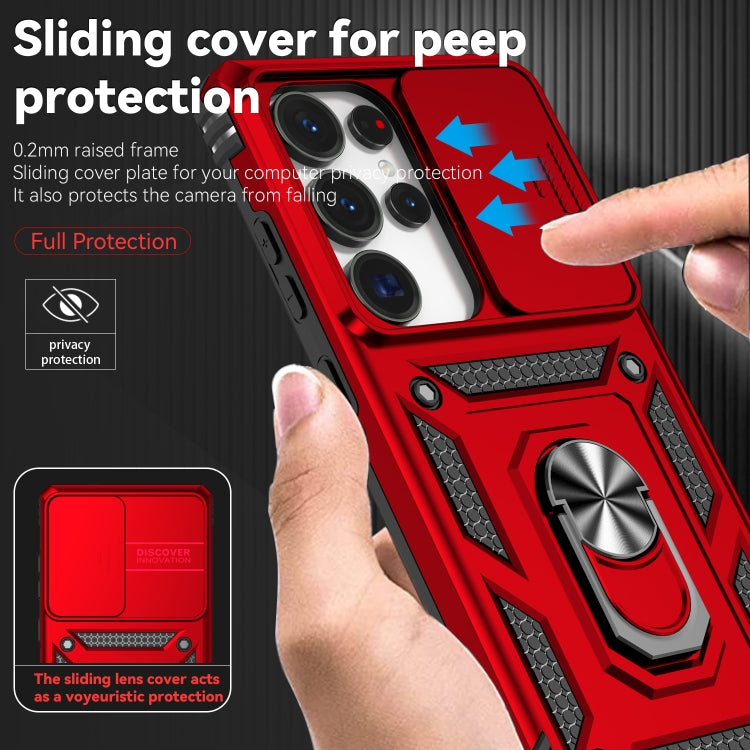 For Samsung Galaxy S25 Ultra 5G Sliding Camshield Holder Phone Case