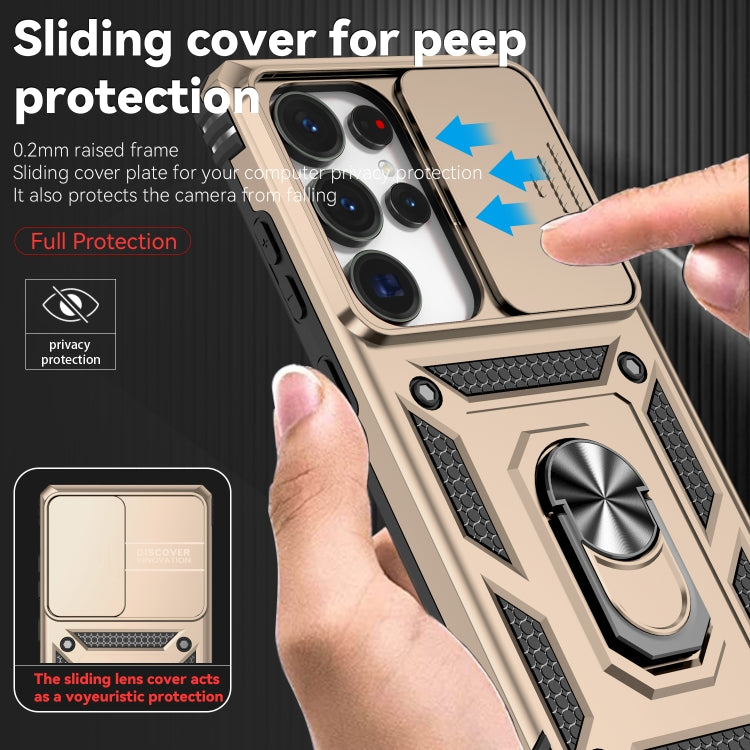For Samsung Galaxy S25 Ultra 5G Sliding Camshield Holder Phone Case