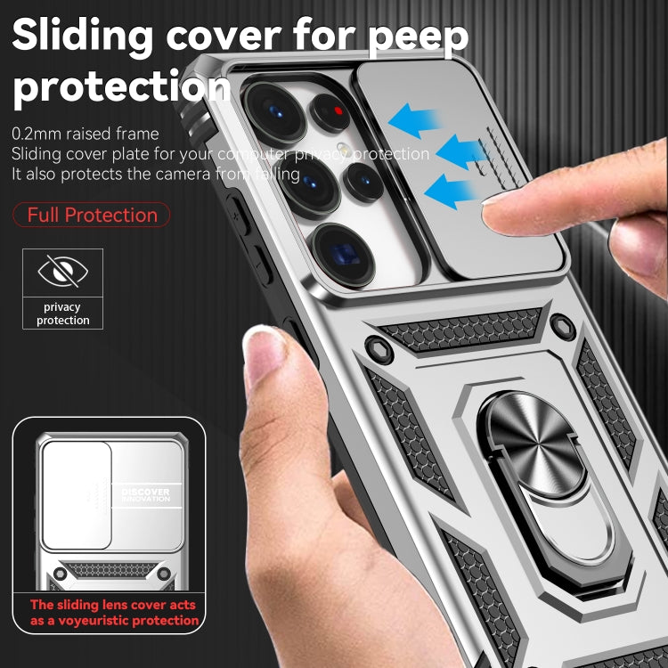 For Samsung Galaxy S25 Ultra 5G Sliding Camshield Holder Phone Case