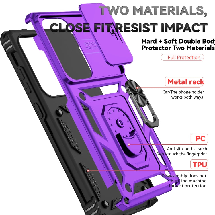 For Samsung Galaxy S25 Ultra 5G Sliding Camshield Holder Phone Case