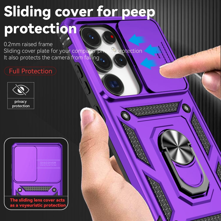 For Samsung Galaxy S25 Ultra 5G Sliding Camshield Holder Phone Case