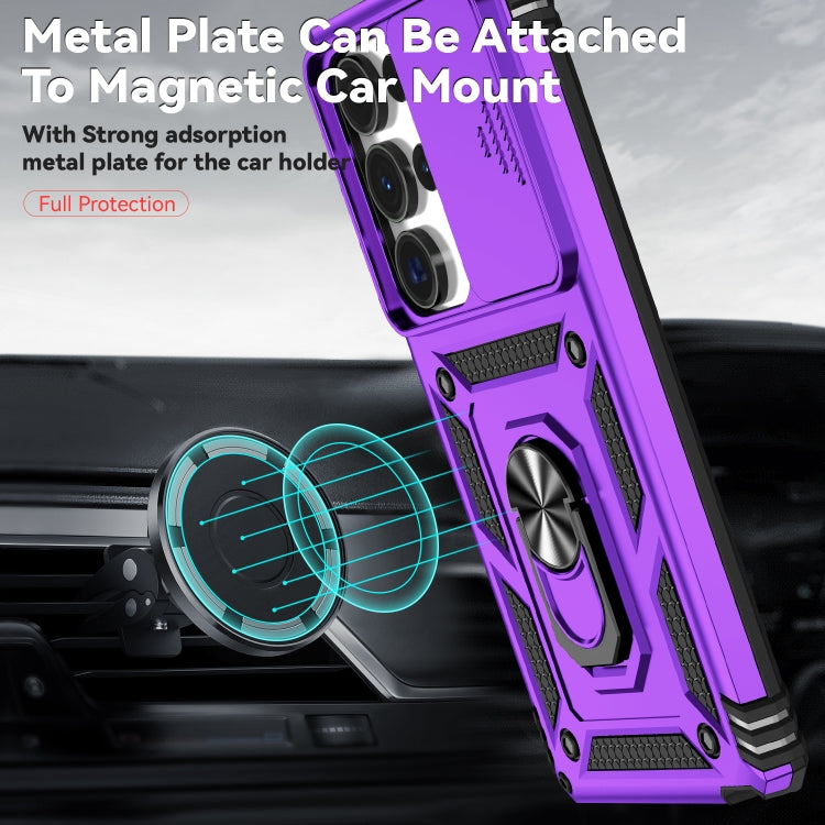 For Samsung Galaxy S25 Ultra 5G Sliding Camshield Holder Phone Case