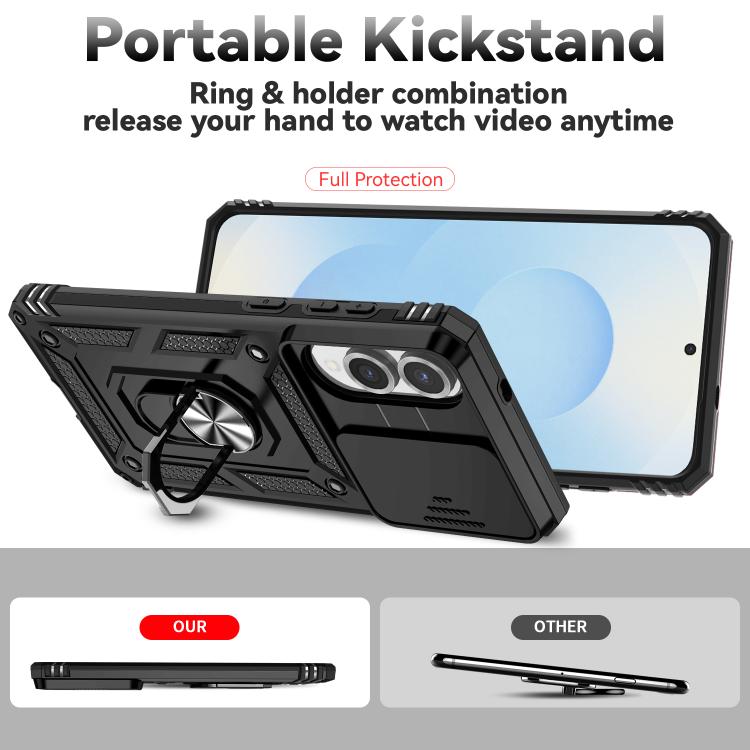 For Samsung Galaxy S25 Edge 5G Sliding Camshield Holder Phone Case