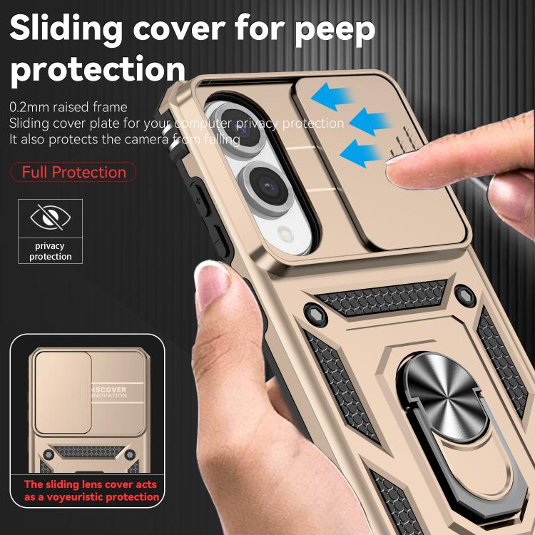 For Samsung Galaxy S25 Edge 5G Sliding Camshield Holder Phone Case