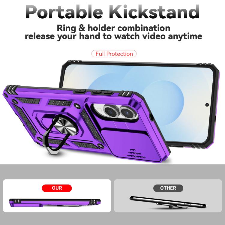 For Samsung Galaxy S25 Edge 5G Sliding Camshield Holder Phone Case
