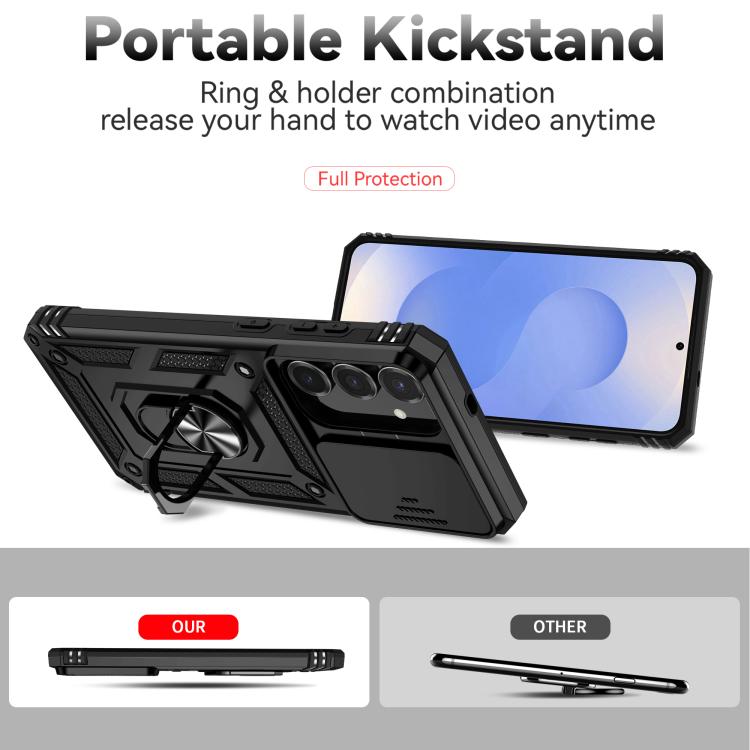 For Samsung Galaxy S25 FE 5G Sliding Camshield Holder Phone Case