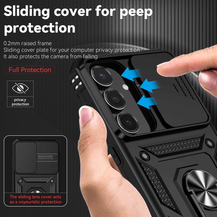 For Samsung Galaxy S25 FE 5G Sliding Camshield Holder Phone Case