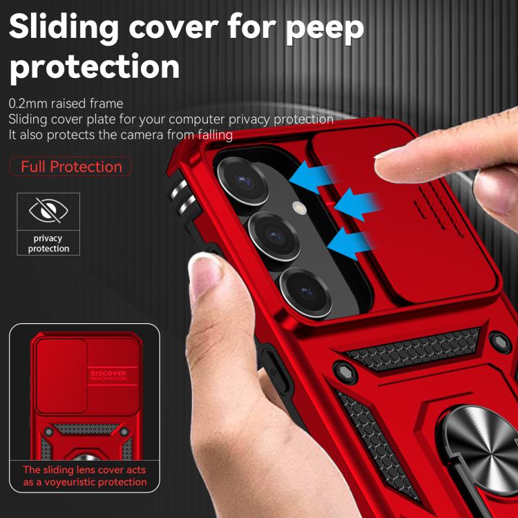 For Samsung Galaxy S25 FE 5G Sliding Camshield Holder Phone Case
