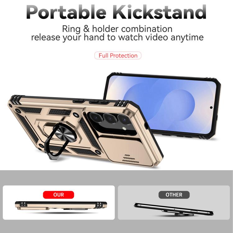 For Samsung Galaxy S25 FE 5G Sliding Camshield Holder Phone Case