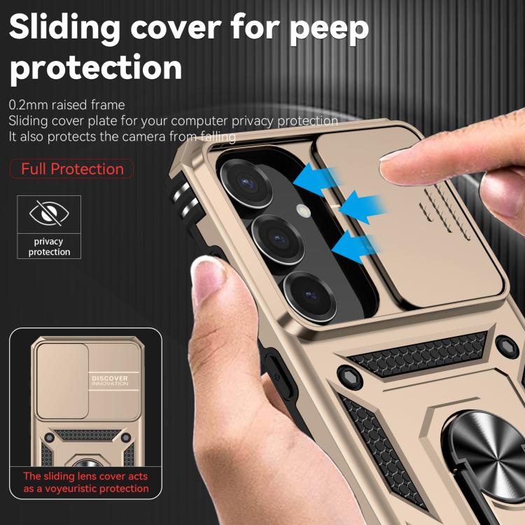 For Samsung Galaxy S25 FE 5G Sliding Camshield Holder Phone Case