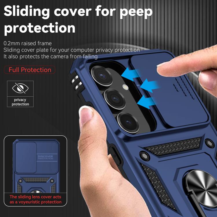 For Samsung Galaxy S25 FE 5G Sliding Camshield Holder Phone Case