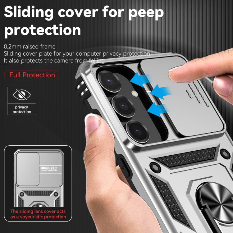 For Samsung Galaxy S25 FE 5G Sliding Camshield Holder Phone Case