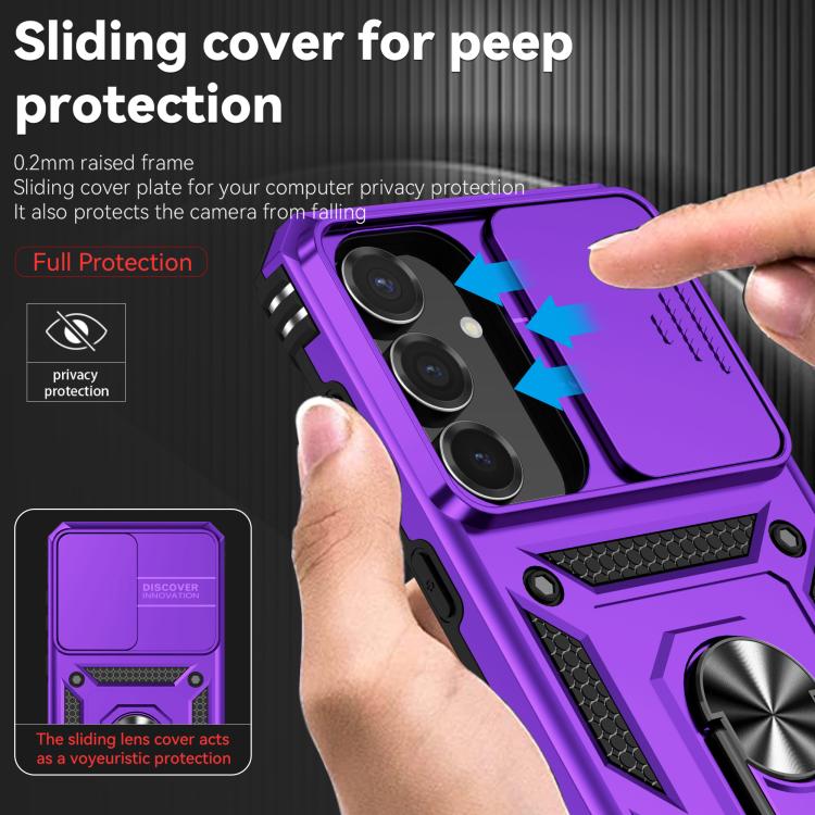 For Samsung Galaxy S25 FE 5G Sliding Camshield Holder Phone Case