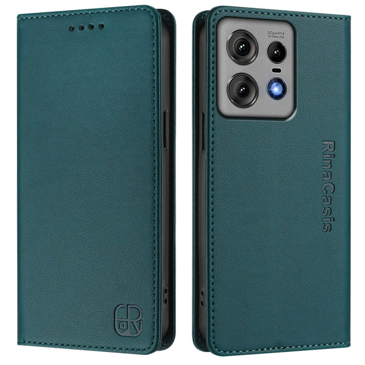 For Motorola Edge 50 Pro RC01 Dual-Folded Magnetic Suction RFID Leather Phone Case