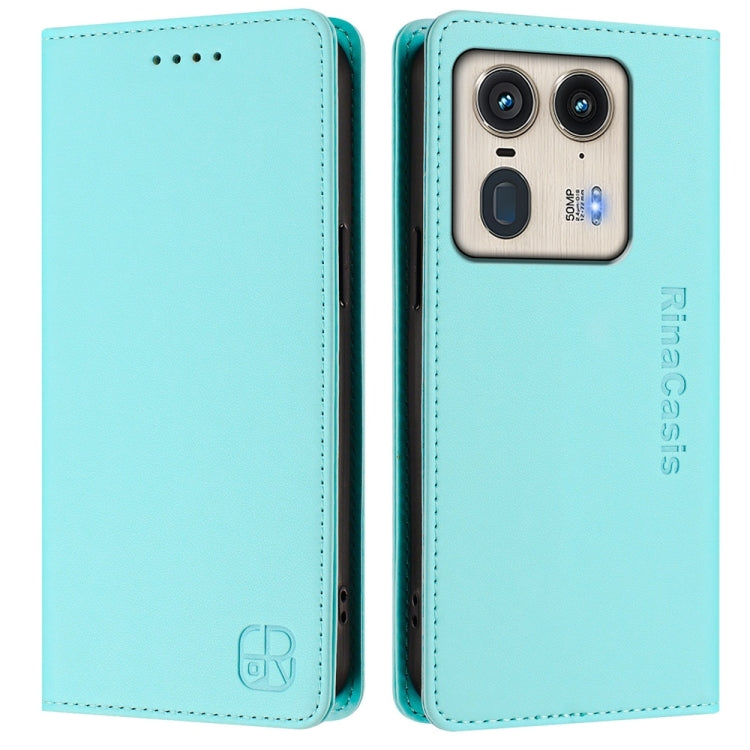 For Motorola Edge 50 Ultra / X50 Ultra RC01 Dual-Folded Magnetic Suction RFID Leather Phone Case