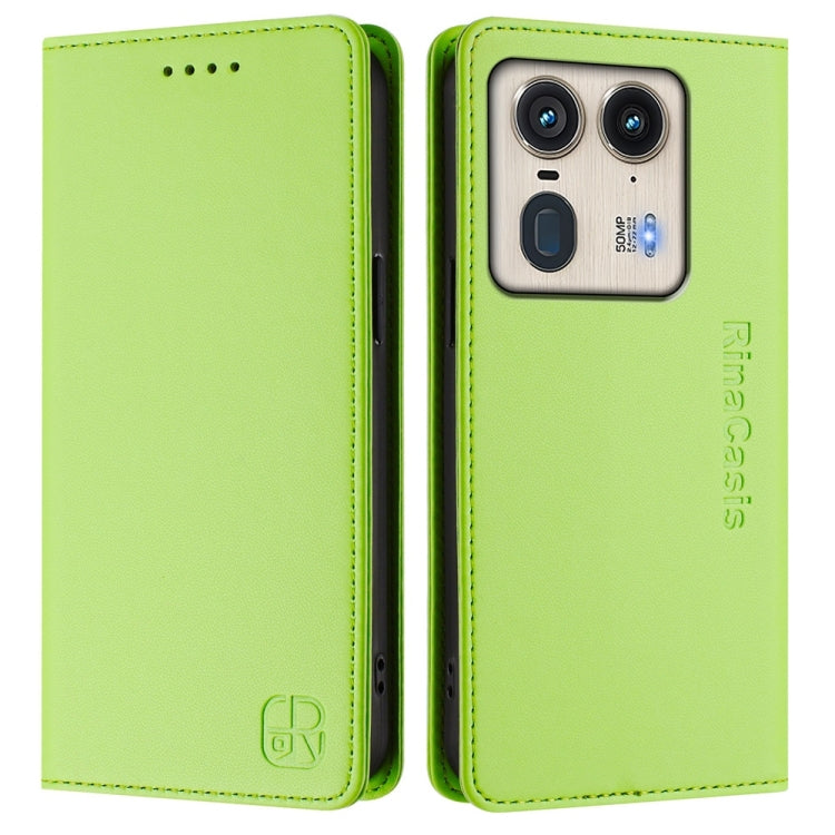 For Motorola Edge 50 Ultra / X50 Ultra RC01 Dual-Folded Magnetic Suction RFID Leather Phone Case