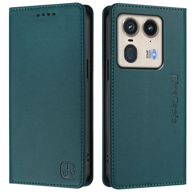 For Motorola Edge 50 Ultra / X50 Ultra RC01 Dual-Folded Magnetic Suction RFID Leather Phone Case