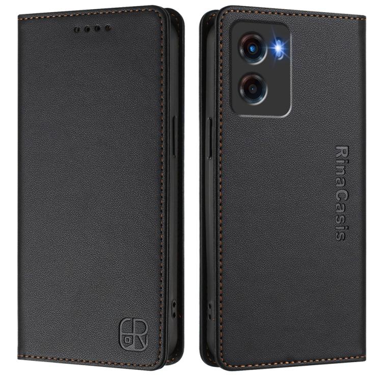 For Motorola Moto G05 RC01 Dual-Folded Magnetic Suction RFID Leather Phone Case