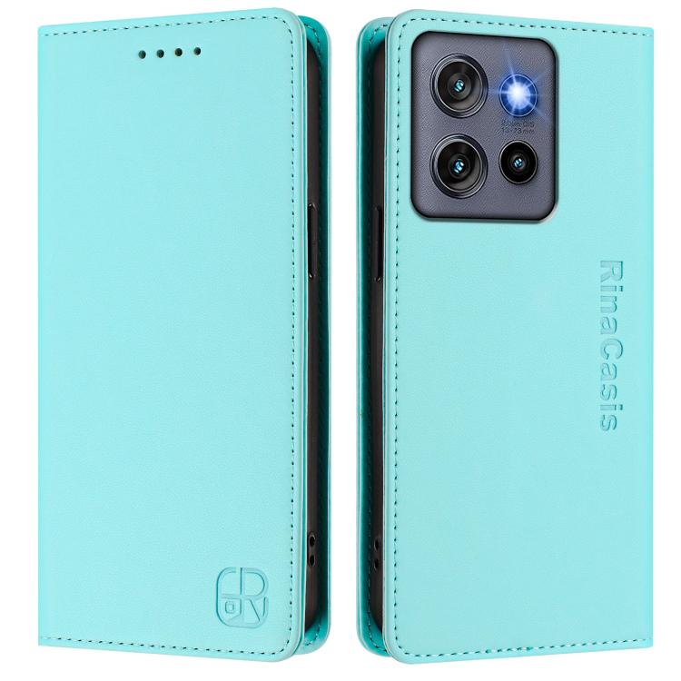 For Motorola Moto G Stylus  5G 2025 RC01 Dual-Folded Magnetic Suction RFID Leather Phone Case