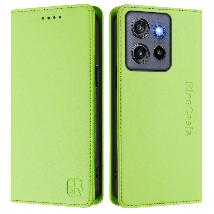 For Motorola Moto G Stylus  5G 2025 RC01 Dual-Folded Magnetic Suction RFID Leather Phone Case