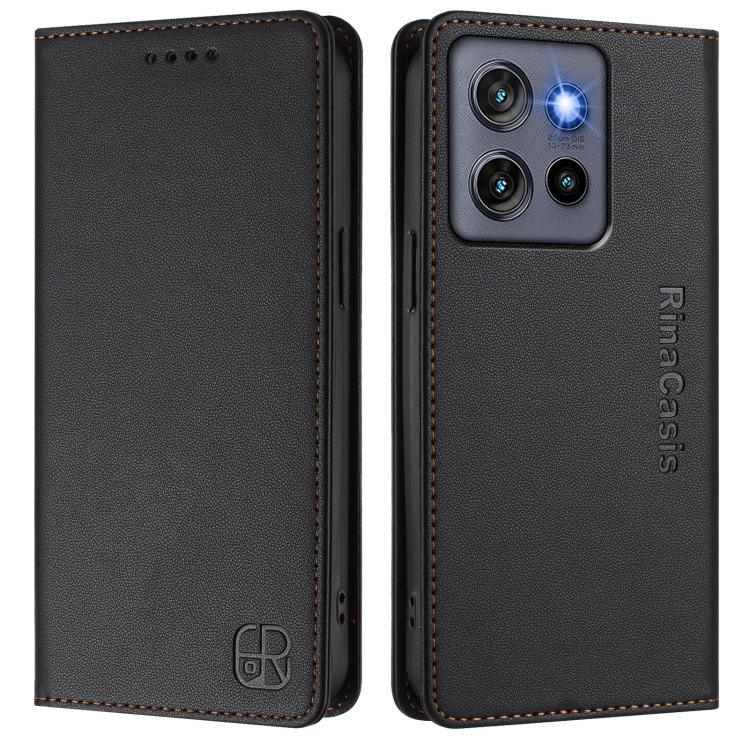 For Motorola Moto G Stylus  5G 2025 RC01 Dual-Folded Magnetic Suction RFID Leather Phone Case