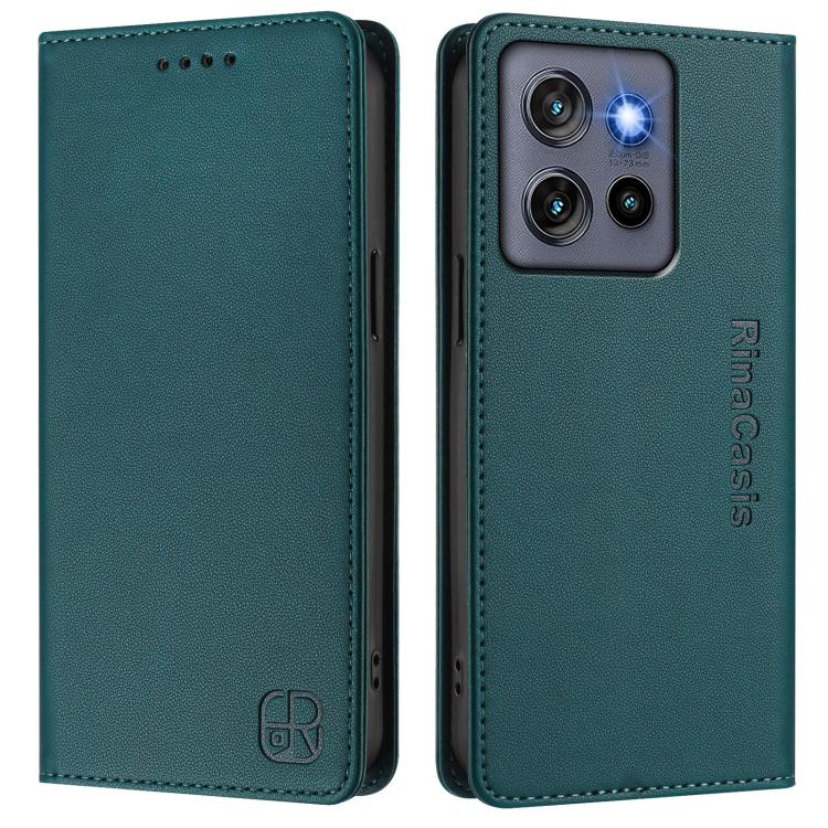For Motorola Moto G Stylus  5G 2025 RC01 Dual-Folded Magnetic Suction RFID Leather Phone Case