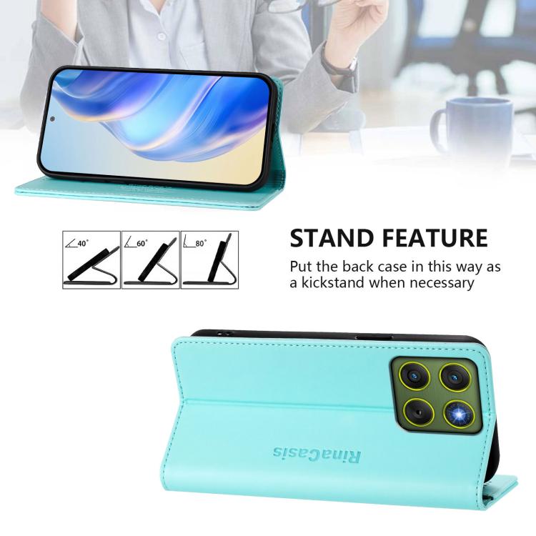 For Motorola Edge 70 5G / Moto X70 Air 5G RC01 Dual-Folded Magnetic Suction RFID Leather Phone Case