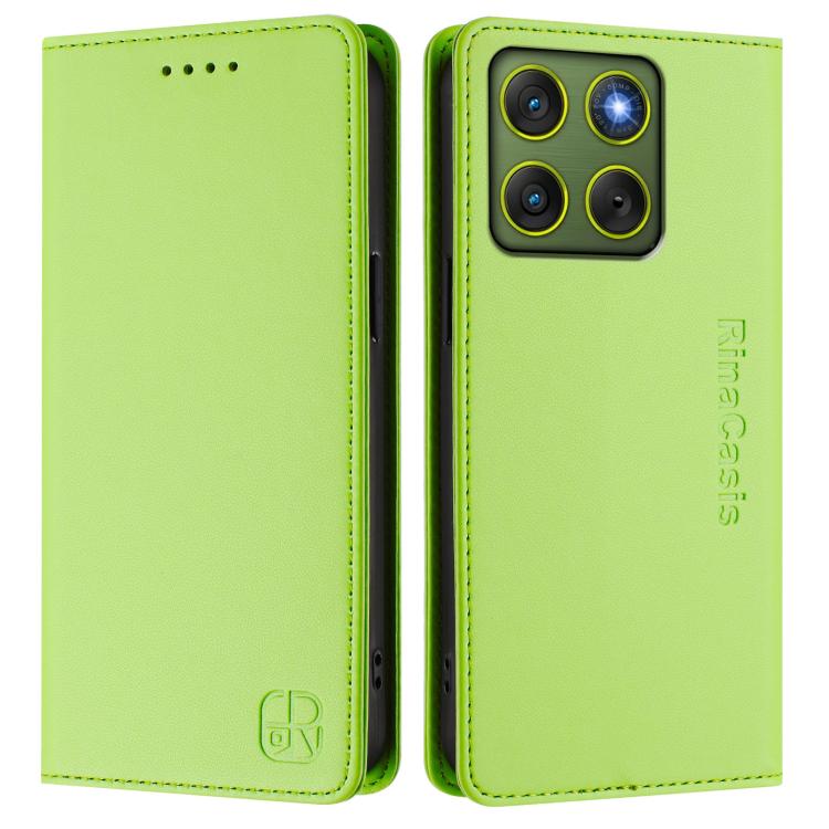 For Motorola Edge 70 5G / Moto X70 Air 5G RC01 Dual-Folded Magnetic Suction RFID Leather Phone Case