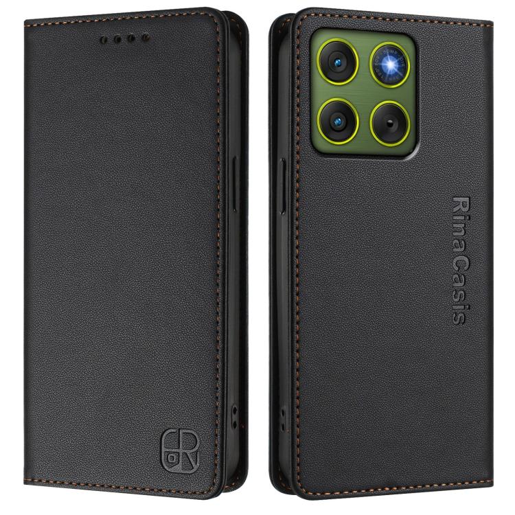 For Motorola Edge 70 5G / Moto X70 Air 5G RC01 Dual-Folded Magnetic Suction RFID Leather Phone Case