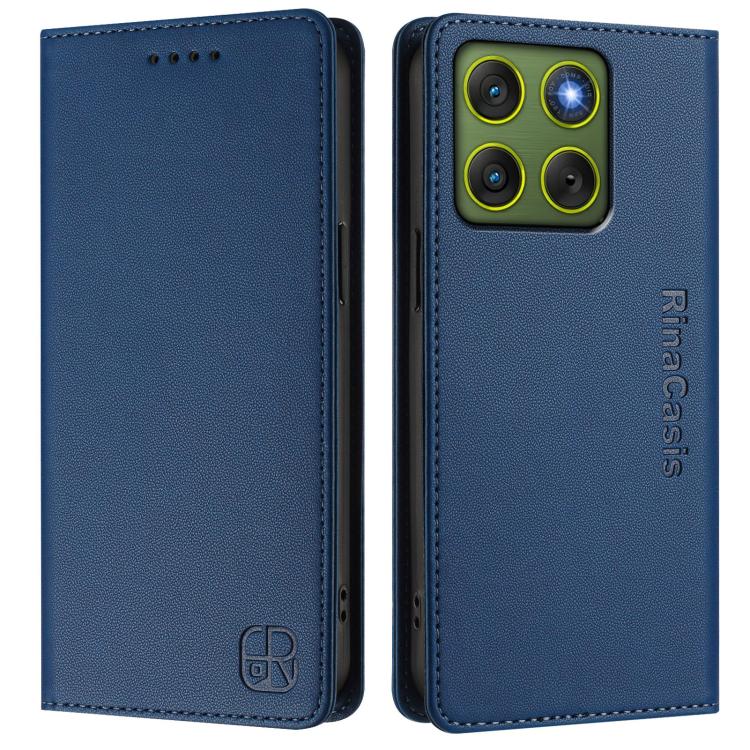For Motorola Edge 70 5G / Moto X70 Air 5G RC01 Dual-Folded Magnetic Suction RFID Leather Phone Case