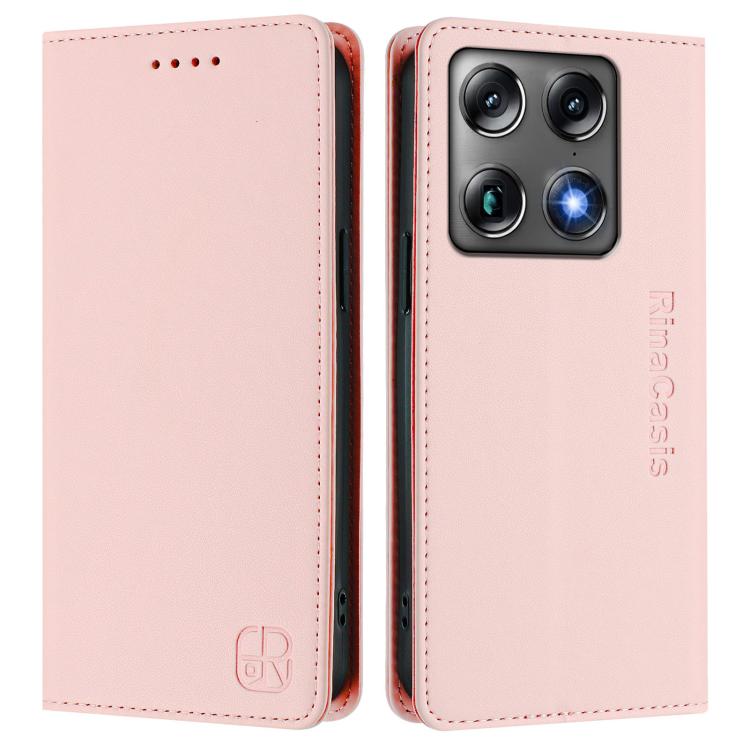 For Motorola Signature 5G RC01 Dual-Folded Magnetic Suction RFID Leather Phone Case