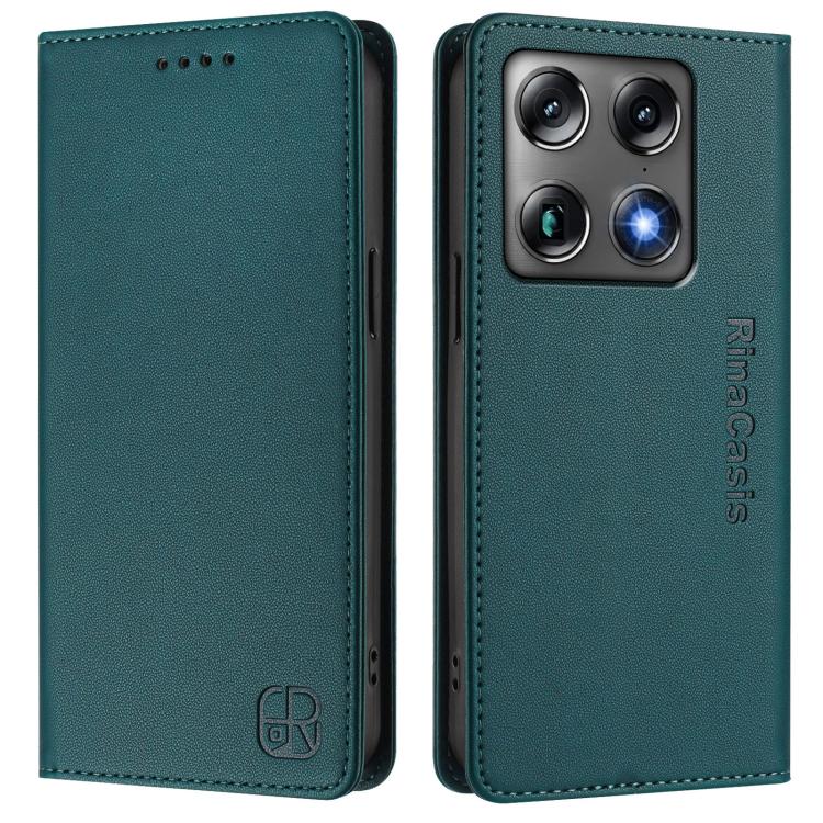 For Motorola Signature 5G RC01 Dual-Folded Magnetic Suction RFID Leather Phone Case