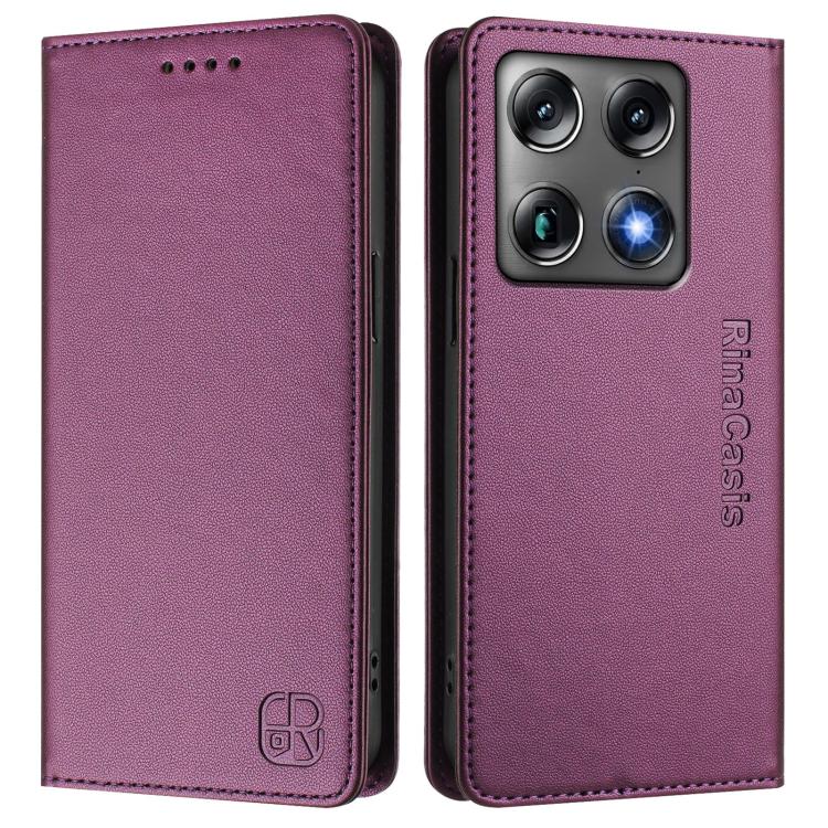 For Motorola Signature 5G RC01 Dual-Folded Magnetic Suction RFID Leather Phone Case