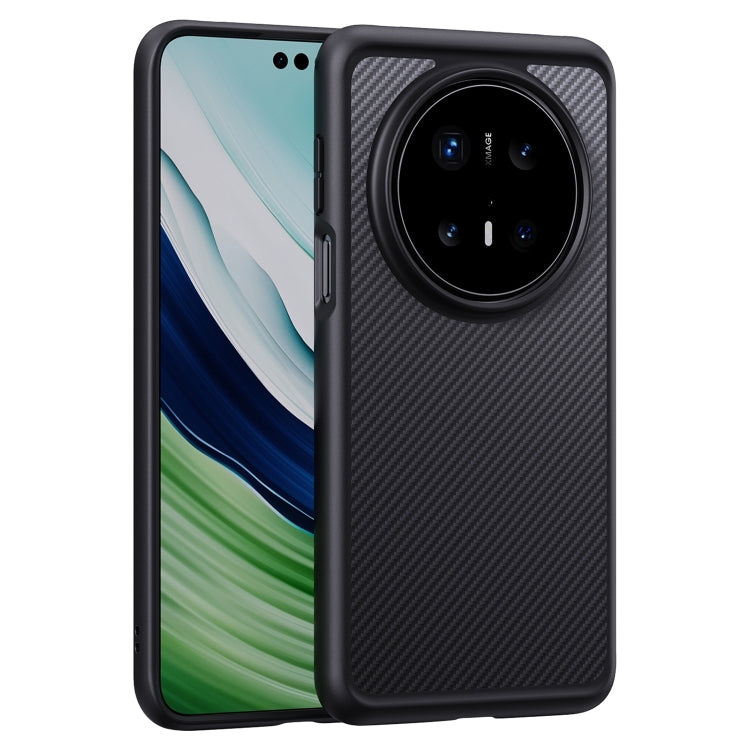 For Huawei Mate 70 Pro / 70 Pro+ Carbon Fiber Kevlar MagSafe Magnetic Phone Case - Black